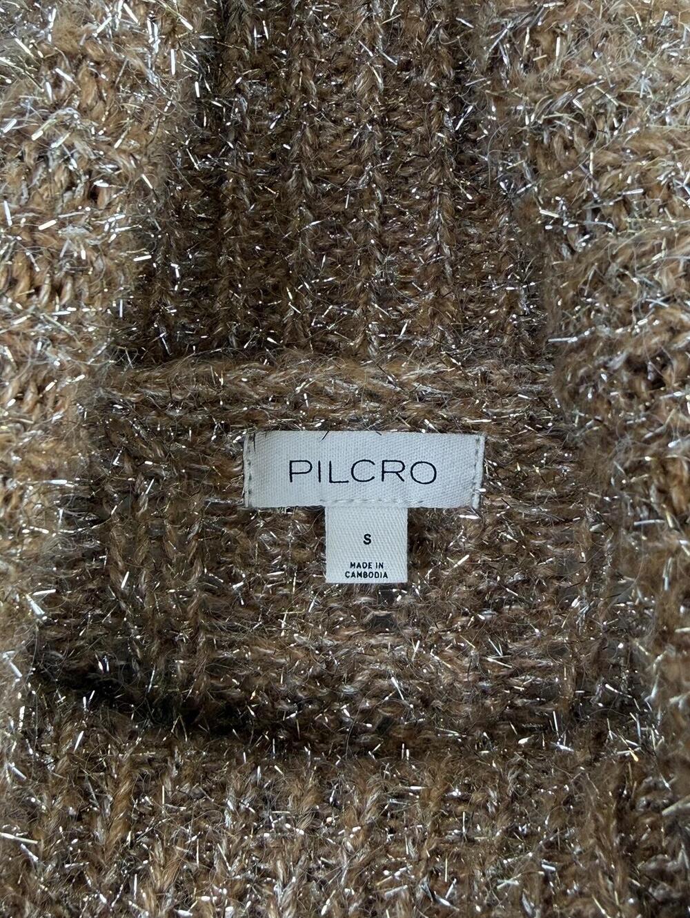 Pilcro Brown Shine Cable-Knit Turtleneck Sweater - Size - Small - NWT - Picture 6 of 9
